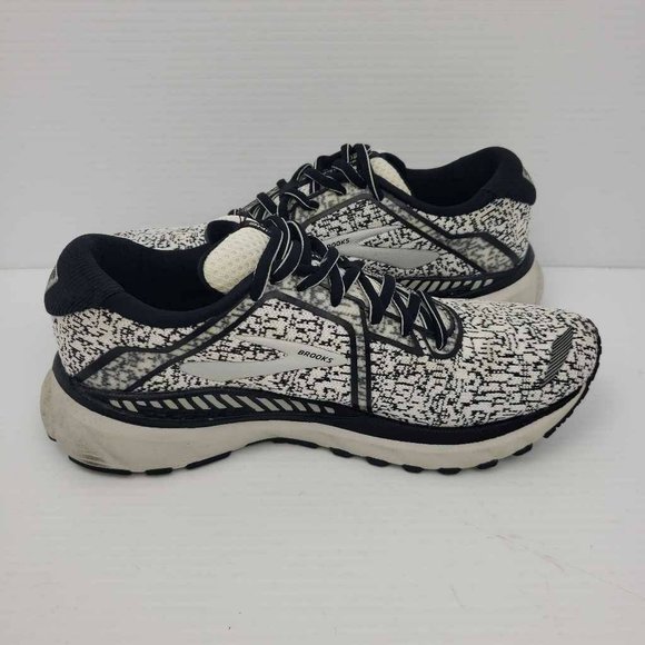 Brooks Womens Adrenaline GTS 20 Running Shoes White Black 1202961B167 Knit 8.5B - Picture 4 of 16